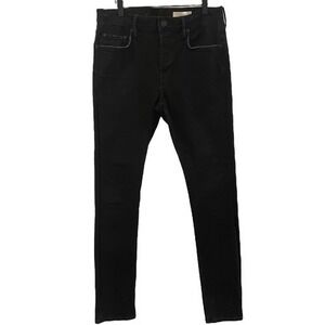 All Saints Black Distressed Goth 90's Grunge‎ High Rise Cigarette Jeans 31